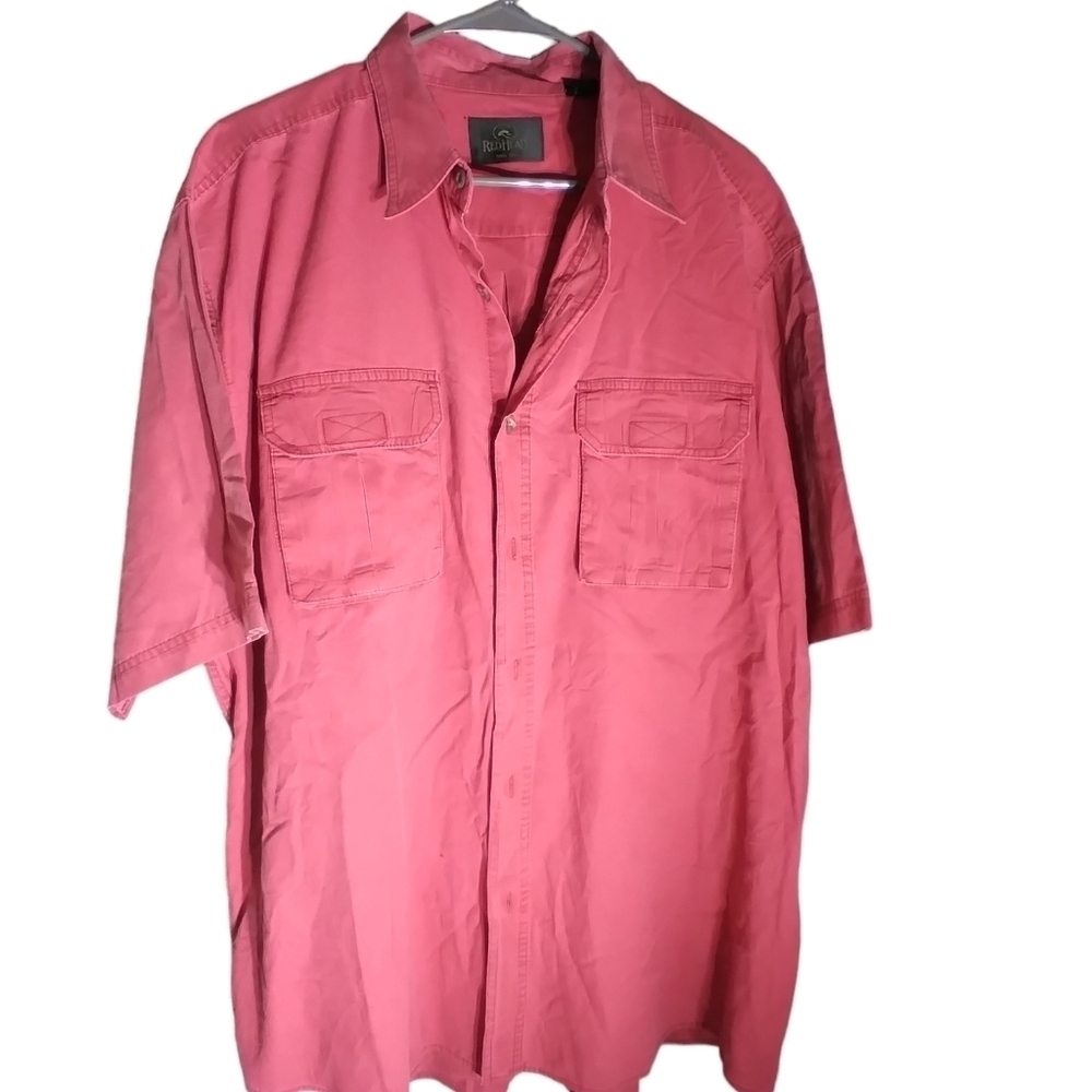 Redhead maroon 2 pocket button down shirt